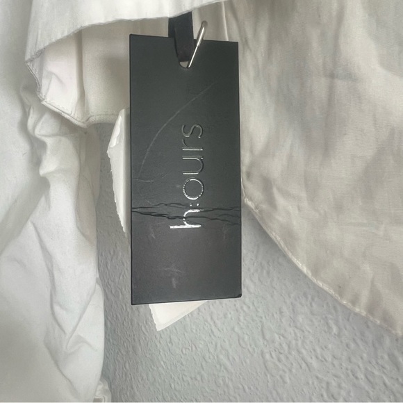 h:ours Revolve Mona Long Sleeve Cropped in White Size M - Picture 7 of 11